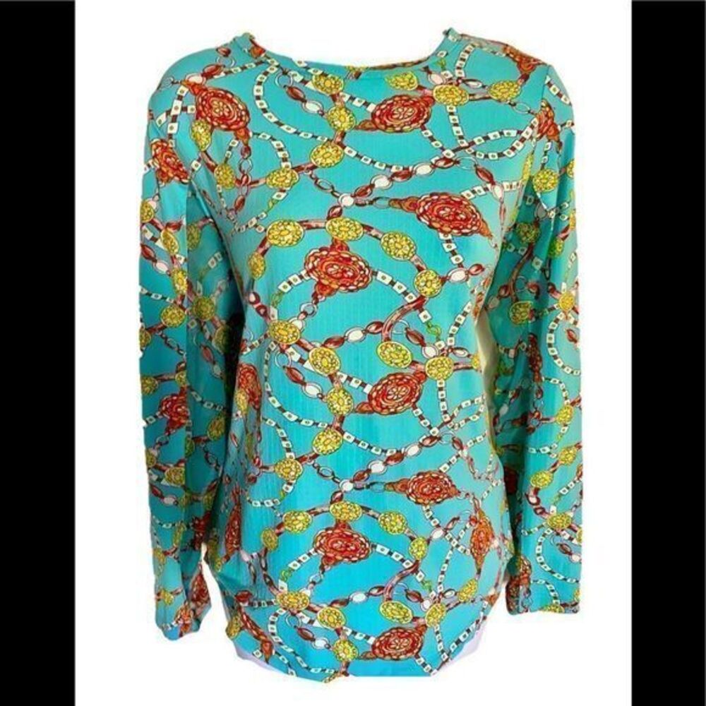 Ibkul UPF Long Sleeve Top - M green /orange design